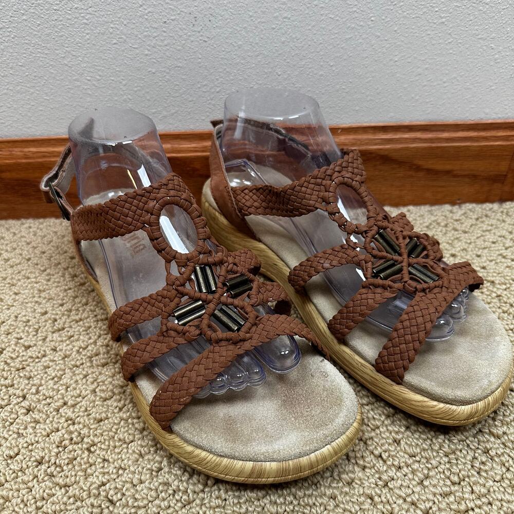 Alegria Jena Braided Sandal Comfort Support Brown Women's EU 40 US 9